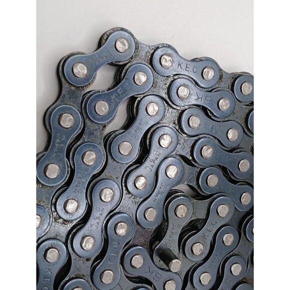 VINTAGE KEC (Japan) BMX CHAIN 80's OLD SCHOOL - K.E.C. Ver. 7.D Black 104 LINKS - Picture 8 of 11